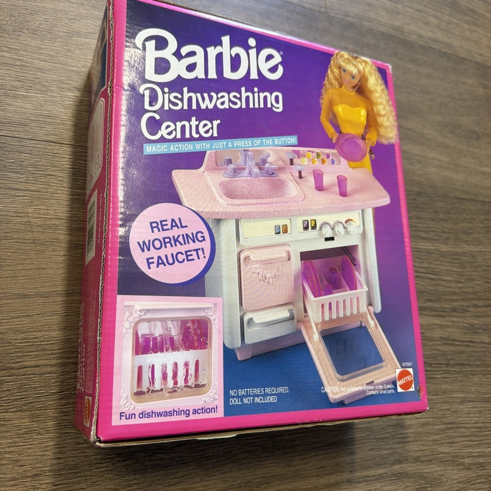 Vintage 1993 Barbie Dishwashing Center Mattel BRAND NEW NEVER OPENED 67007